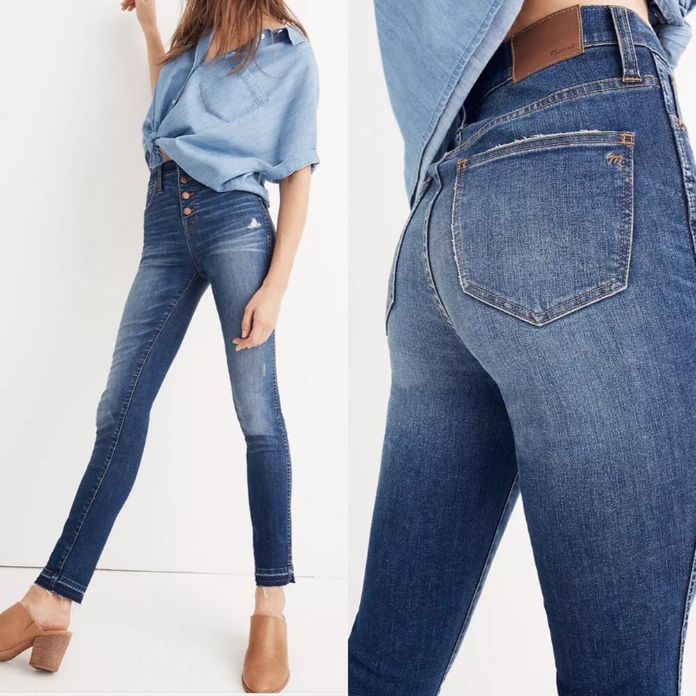 Madewell 10" High-Rise Skinny Jeans: Drop-Hem Edition
